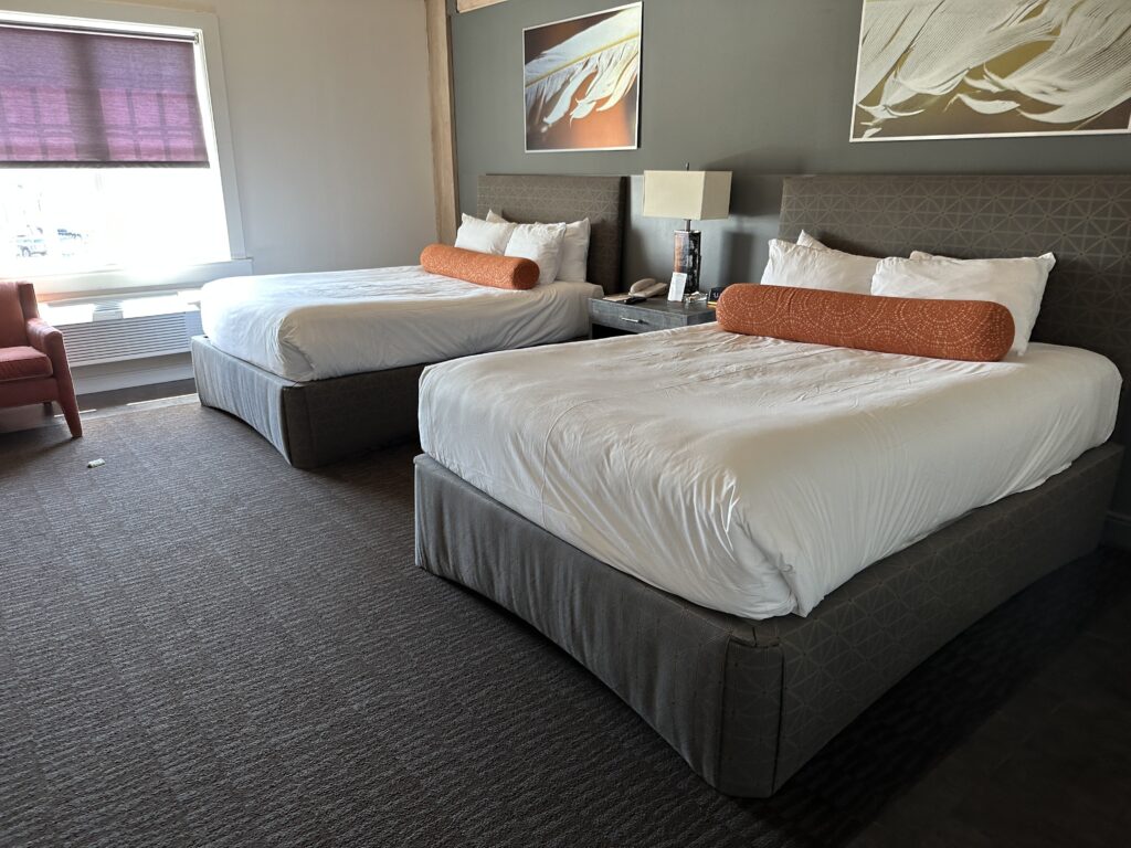 two beds in a room