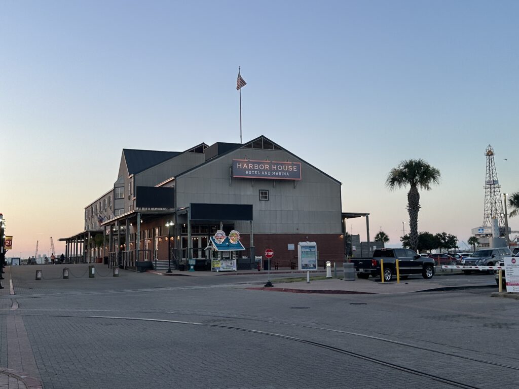 a building with a flag on top