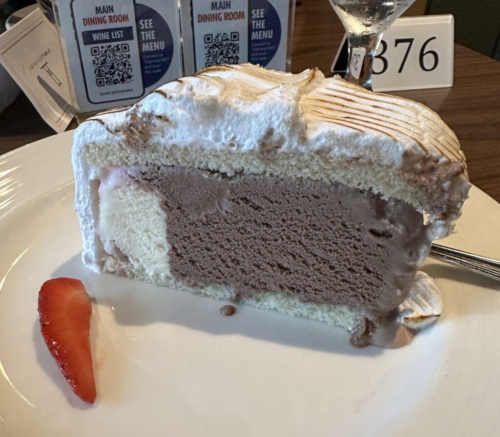 a slice of cake on a plate