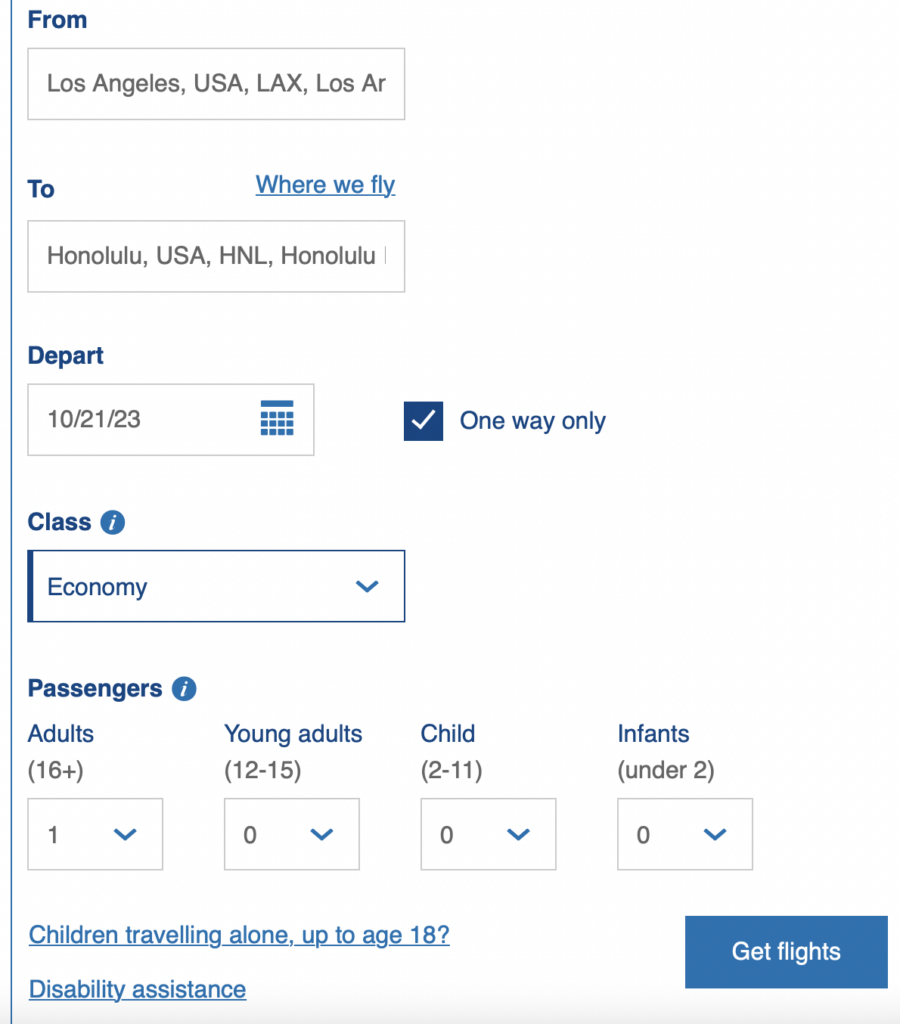 a screenshot of a flight
