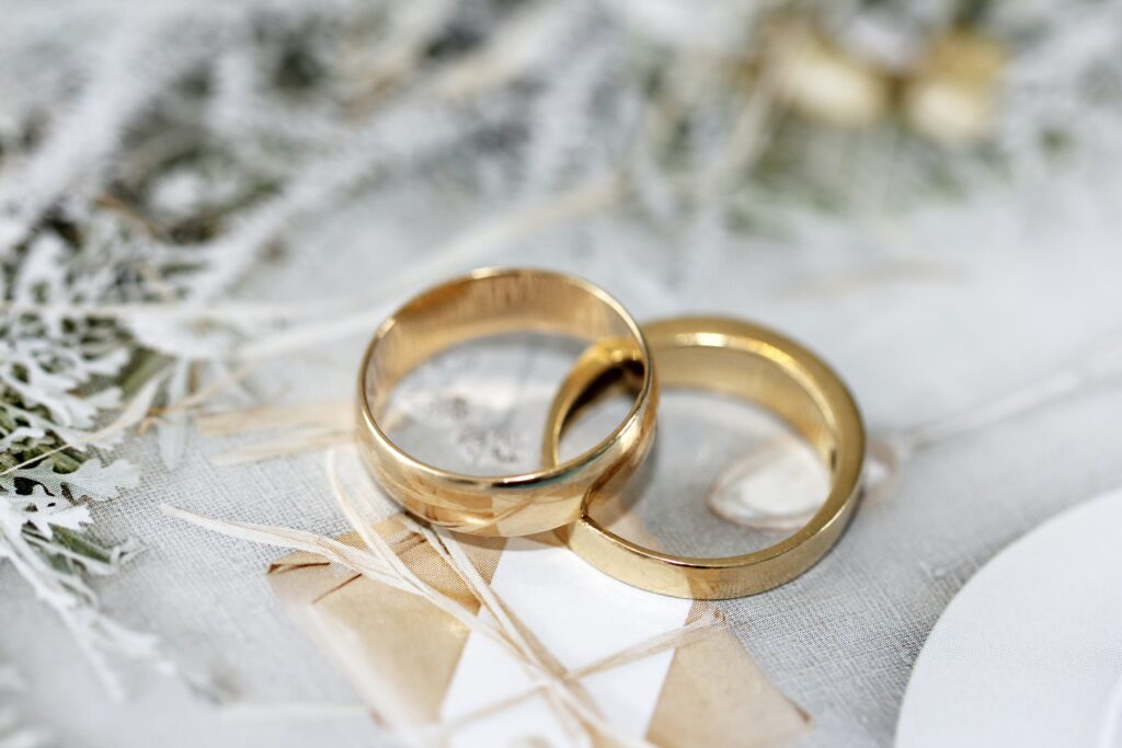 a close up of rings
