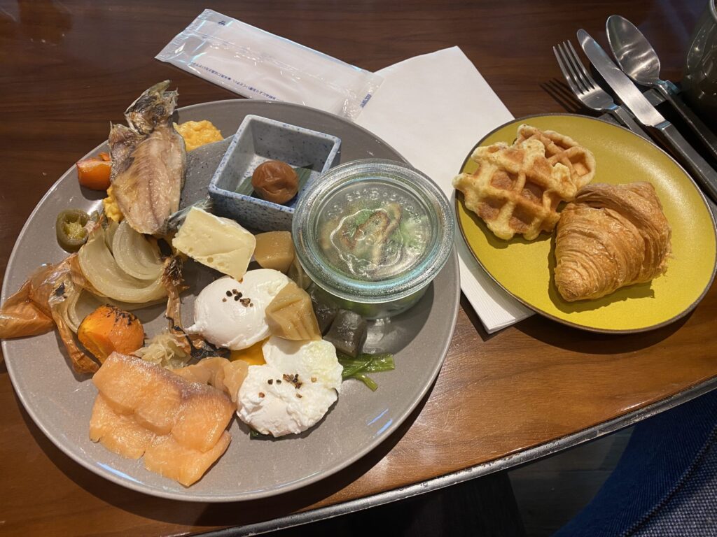 a plate of food on a table