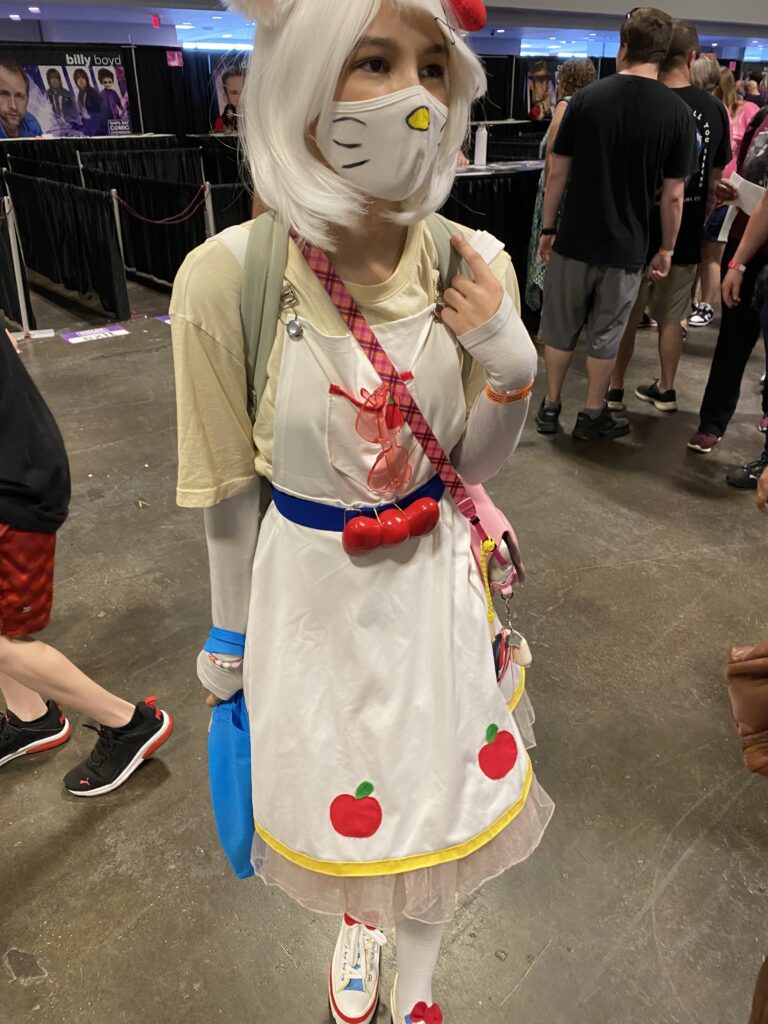 a woman wearing a garment
