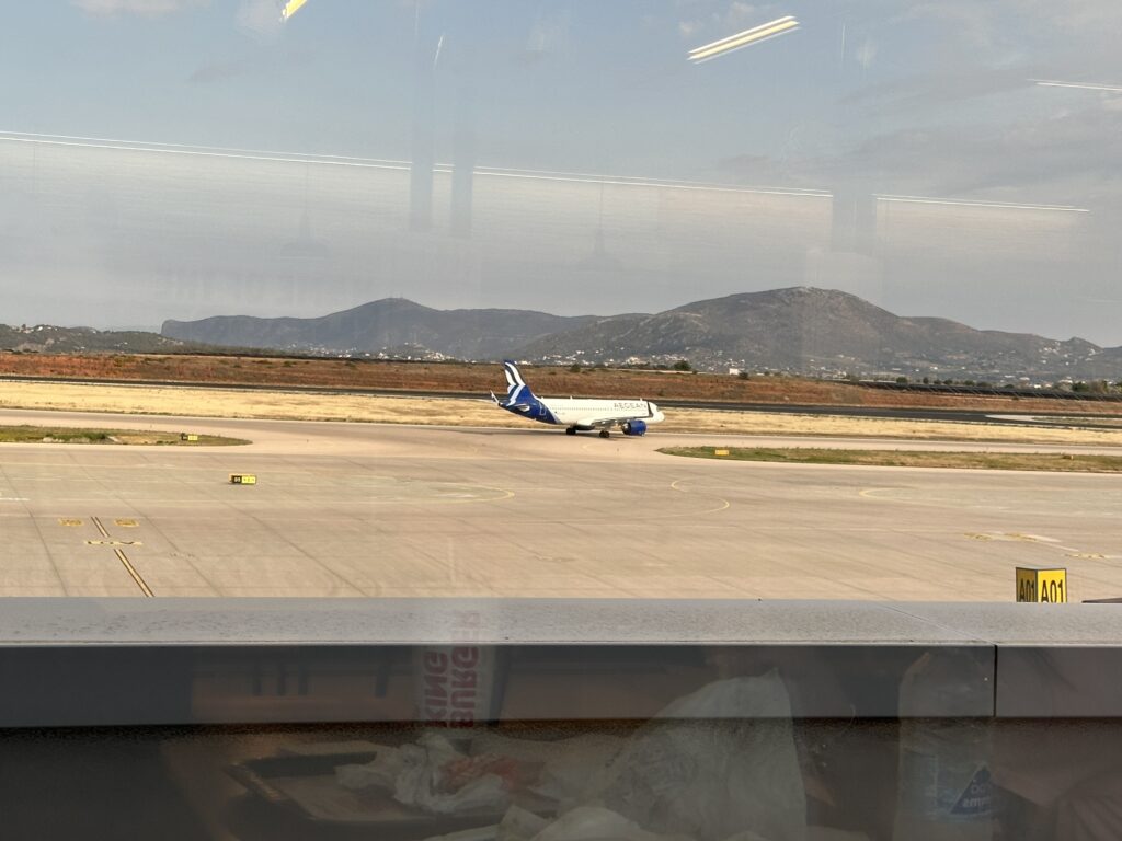 an airplane on a runway