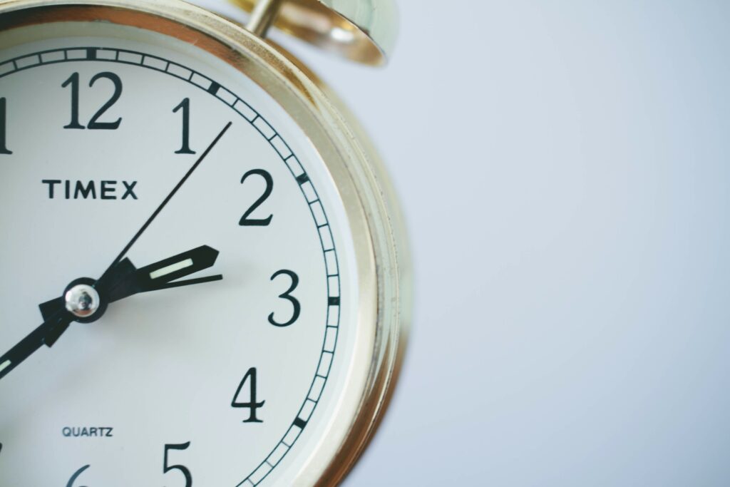 a close up of a clock