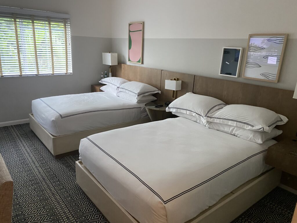 two beds in a room