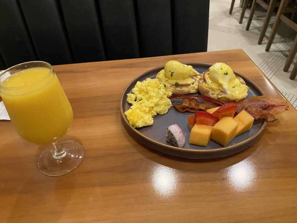 a plate of food on a table
