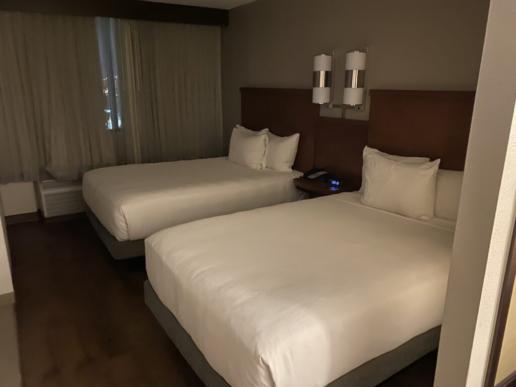 two beds in a room
