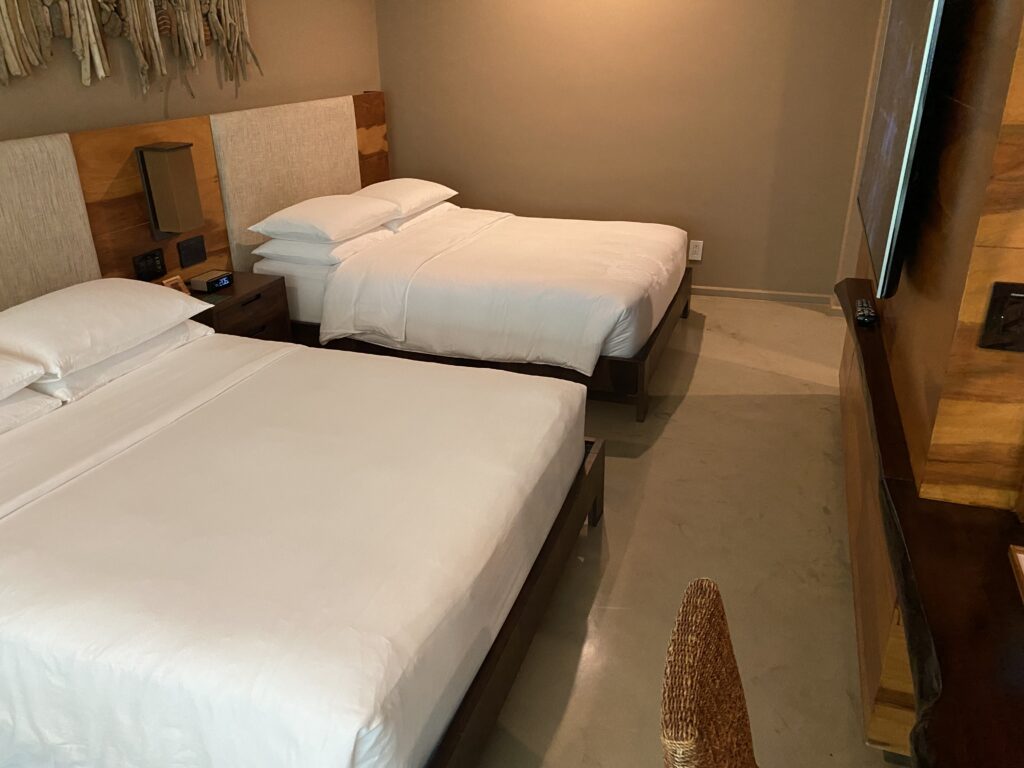 two beds in a room