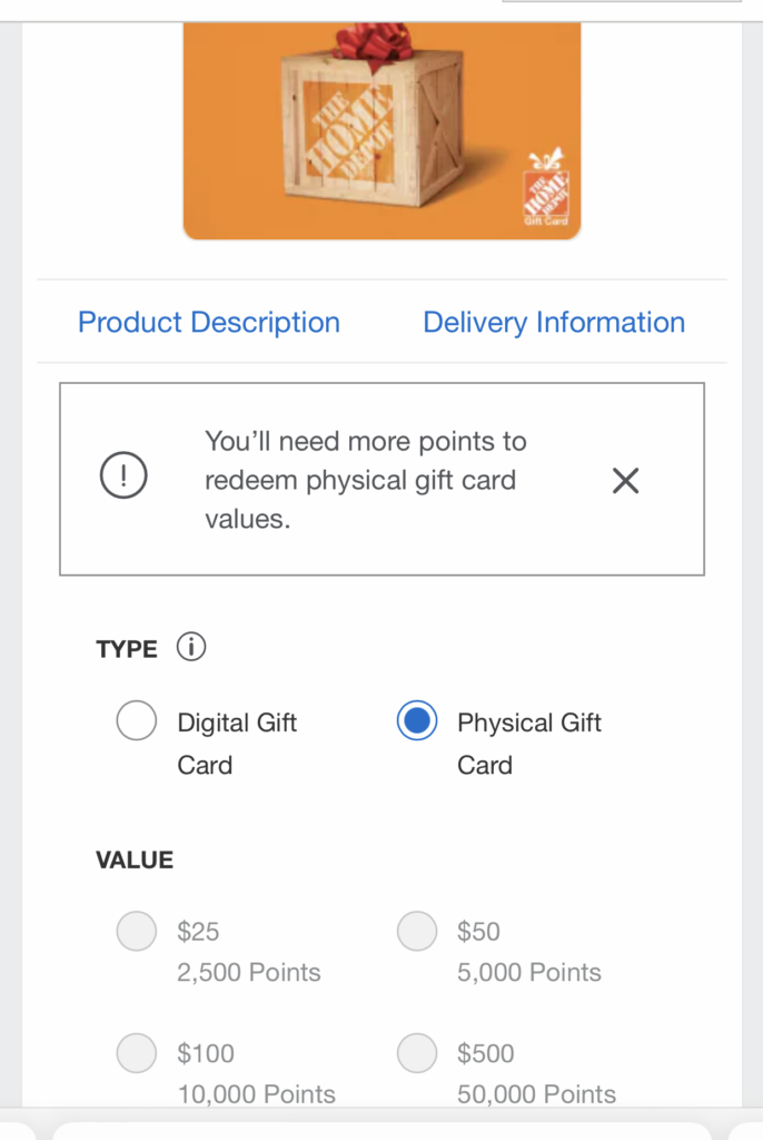 a screenshot of a gift card