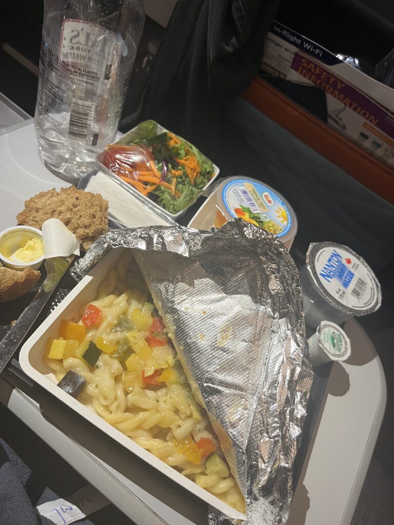 food on a tray on a table