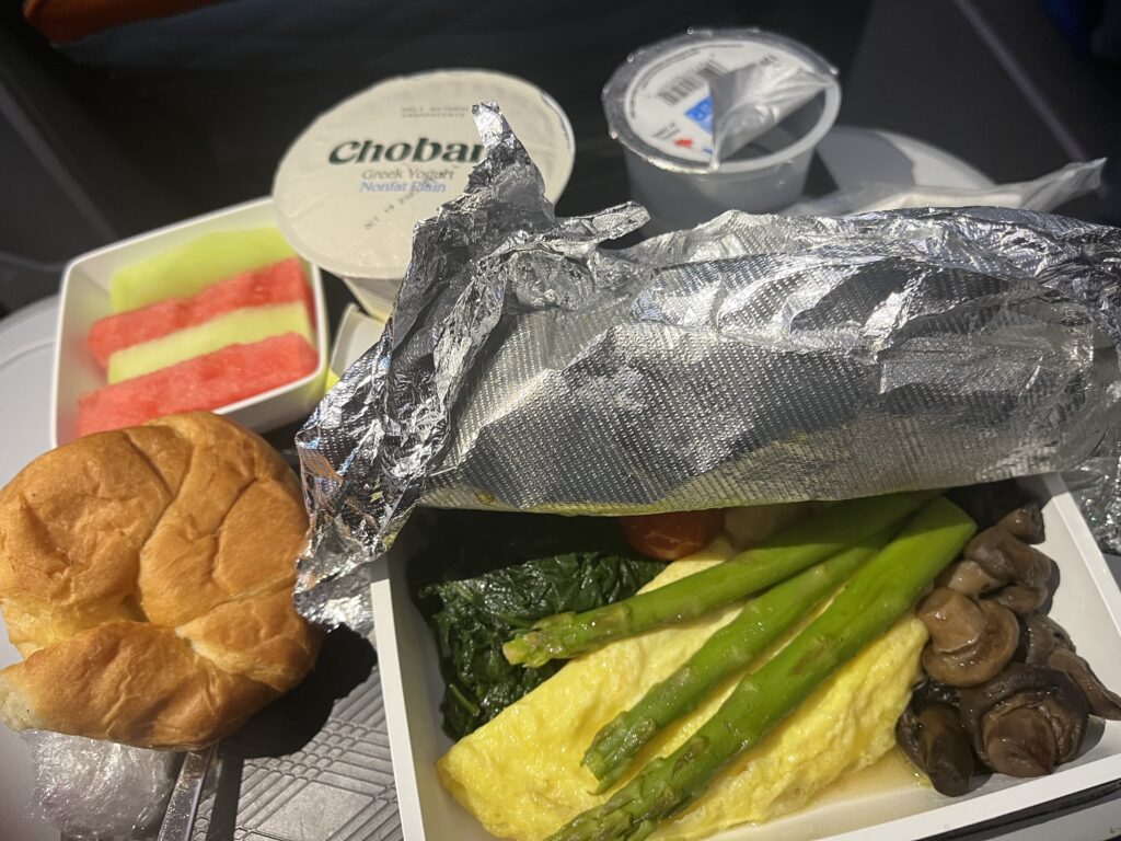 a tray of food on a tray