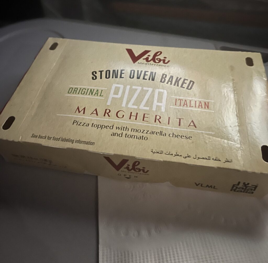 a pizza box on a table
