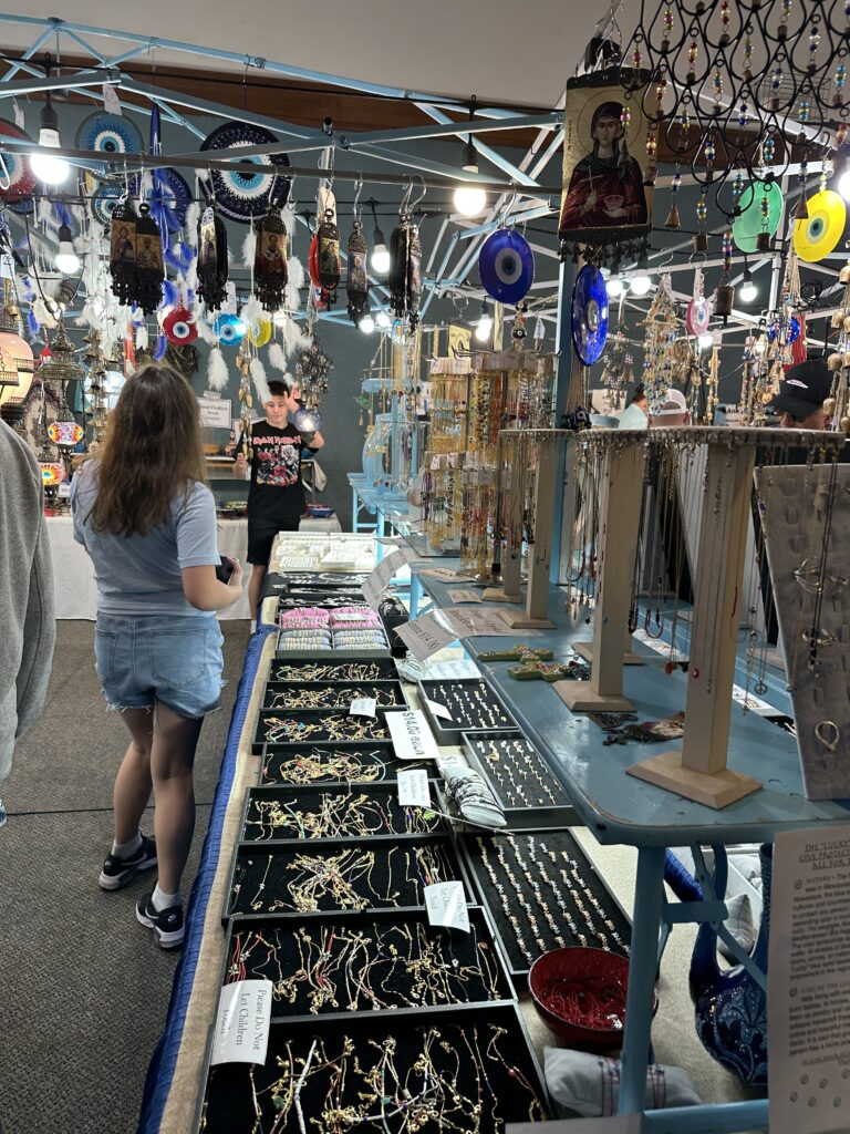 a group of people in a store
