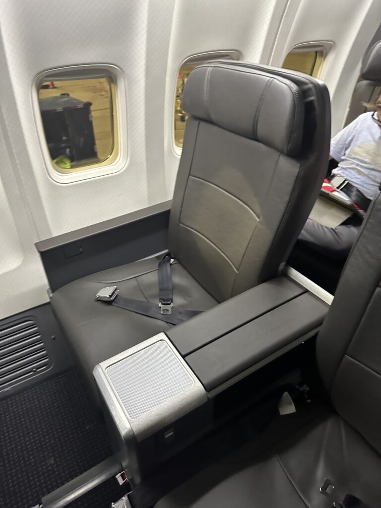 a seat in a plane