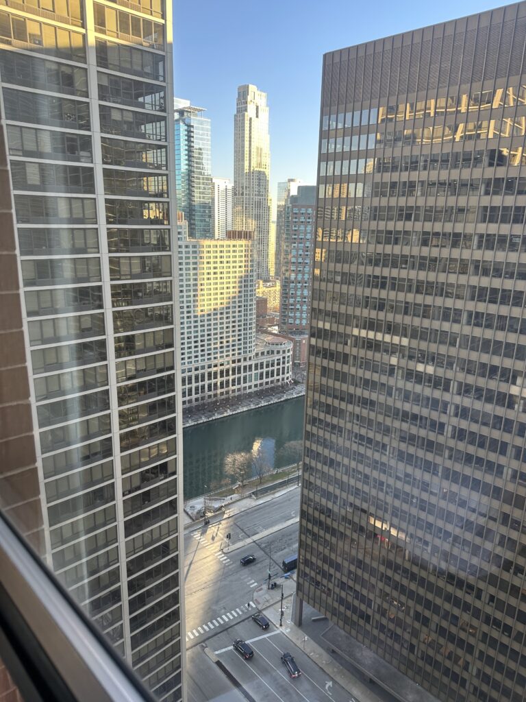 a view of a city from a window
