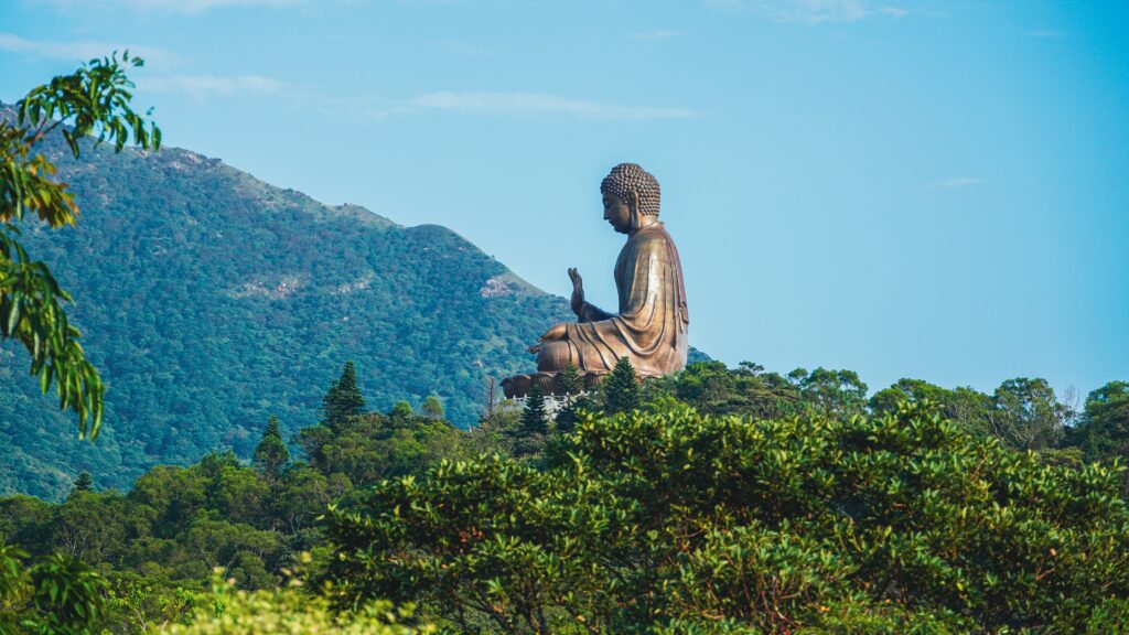 a large statue of a buddha