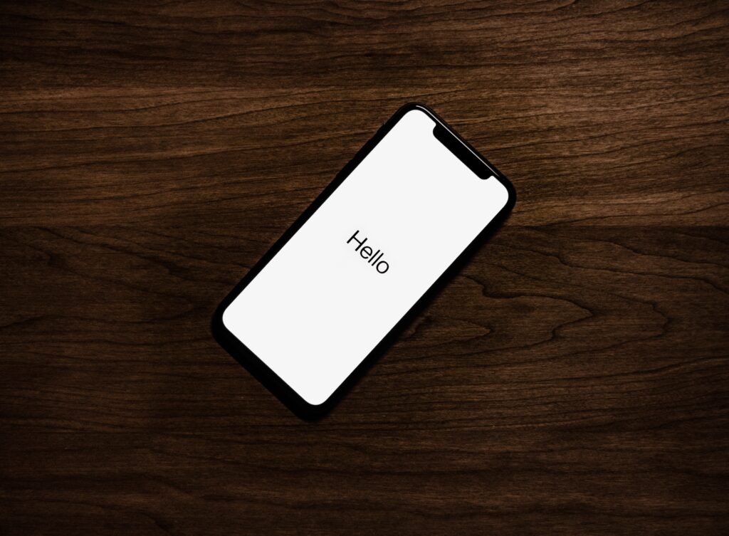 a cell phone on a table