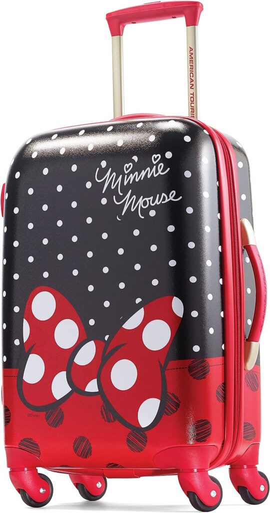 a suitcase with a cartoon character on it