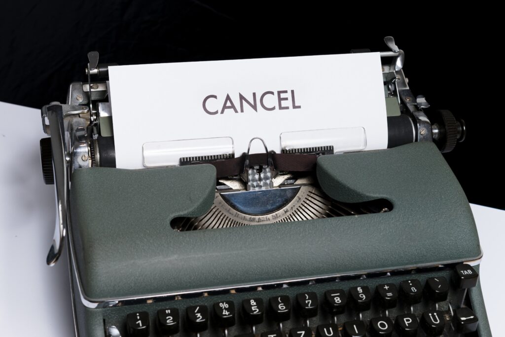 a typewriter with a paper in it
