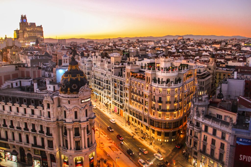 a city with many buildings and cars