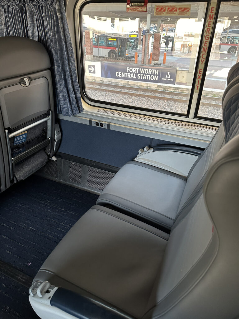 the inside of a train