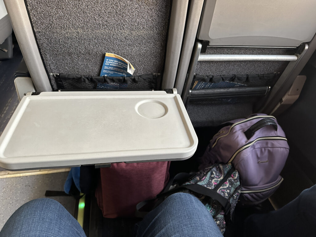a table on a chair