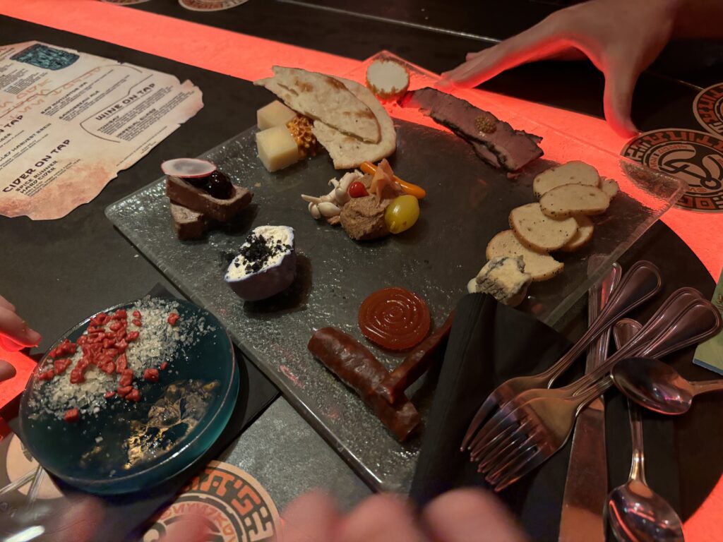 a plate of food on a table