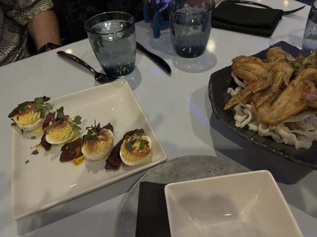a plate of food on a table