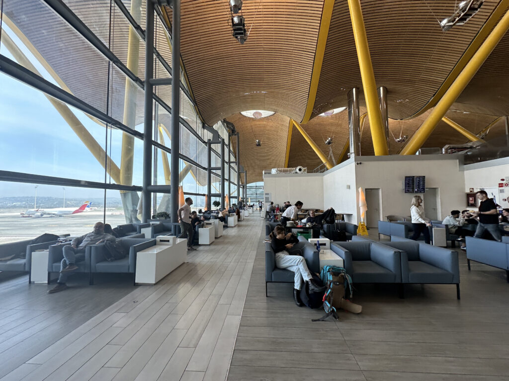people sitting in a lounge area