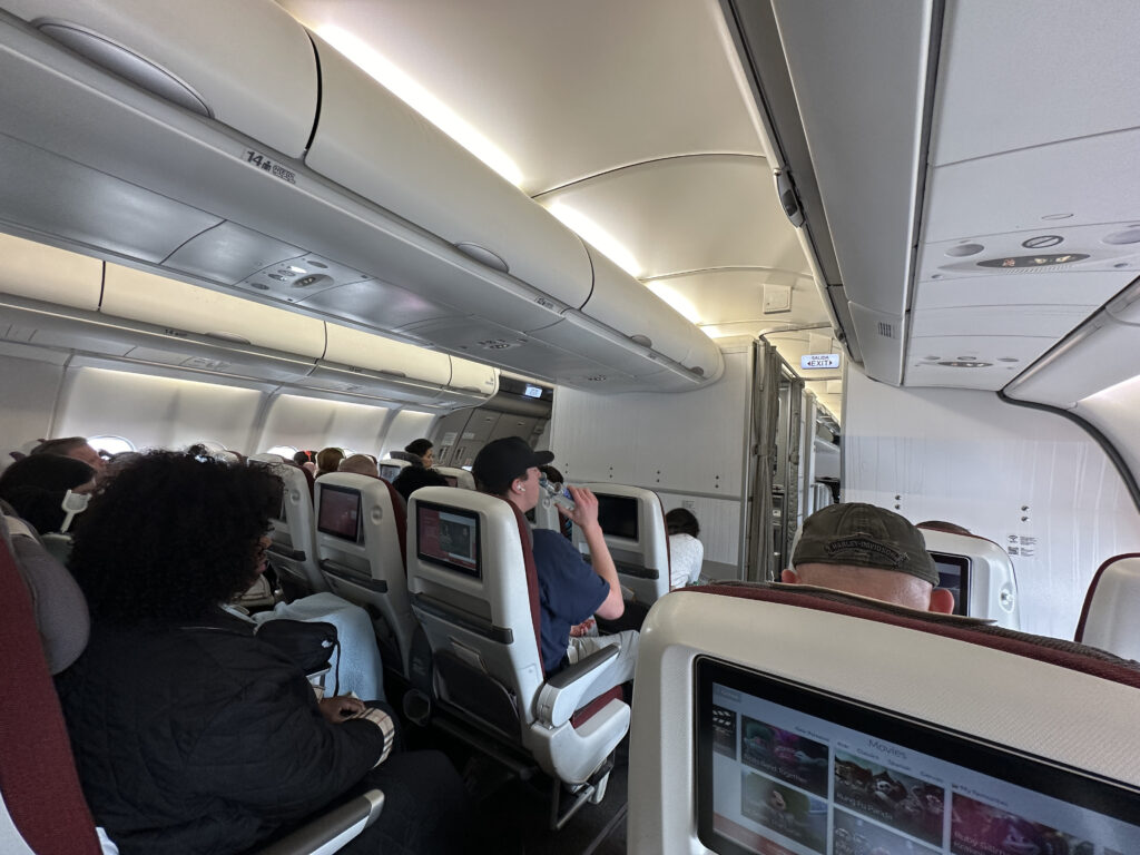 people sitting in an airplane