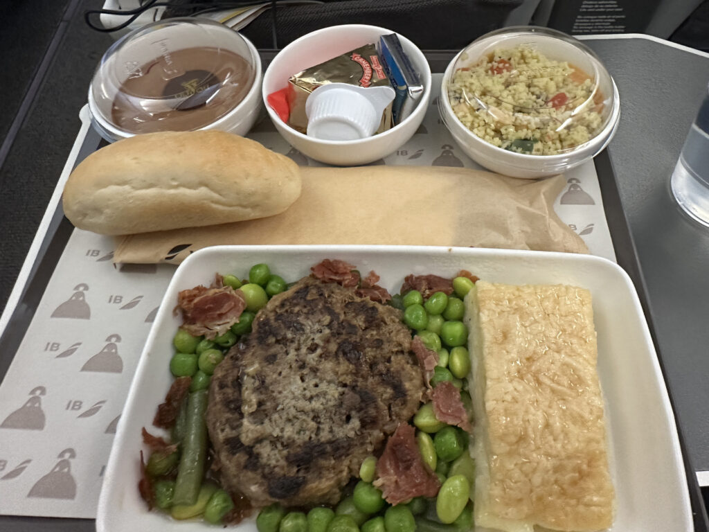 a tray of food on a table