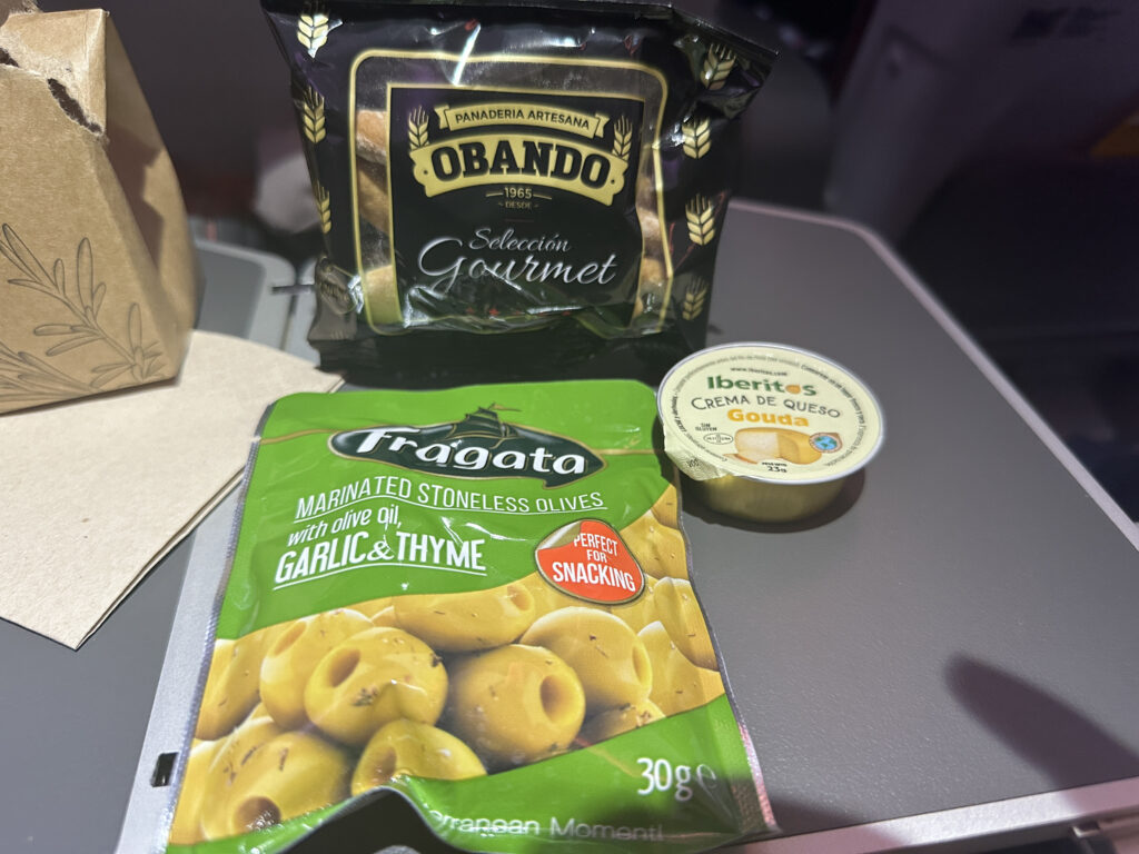 a group of food packages on a table