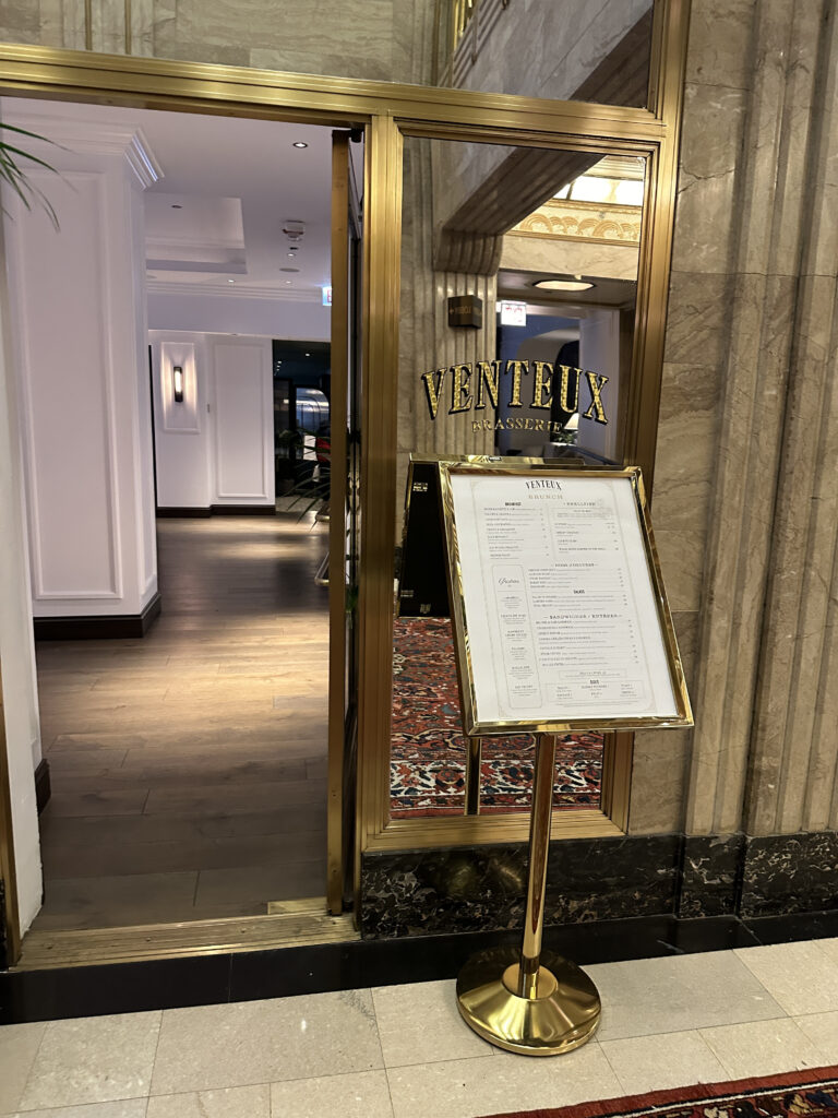 a sign in a room