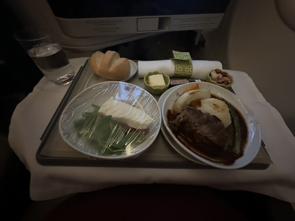 food on a tray on a table