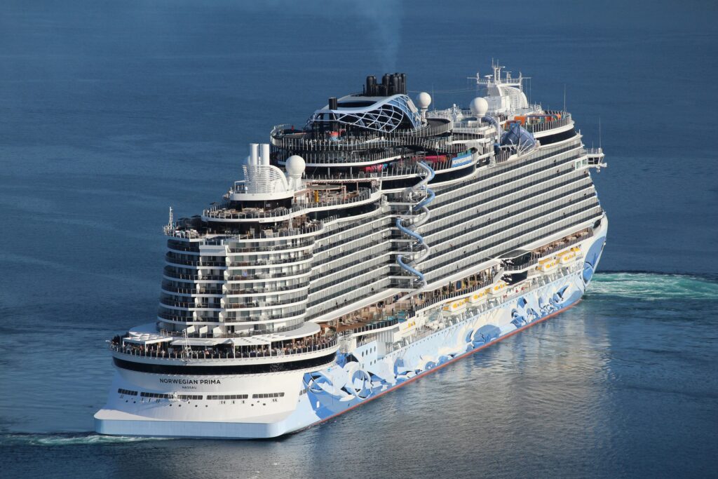 a cruise ship in the water