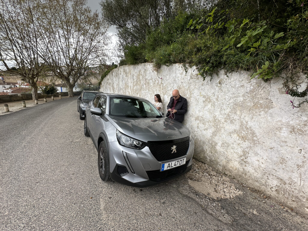a car parked on a road