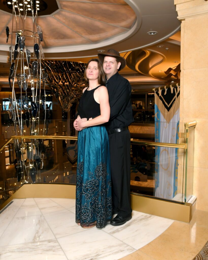 a man and woman posing for a picture