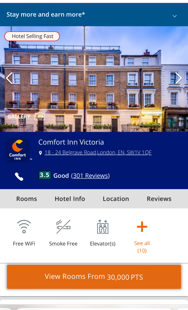 a screenshot of a hotel