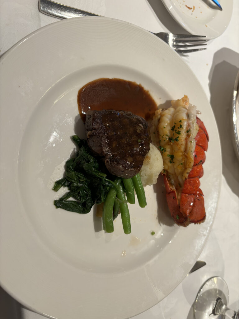 a plate of food on a table