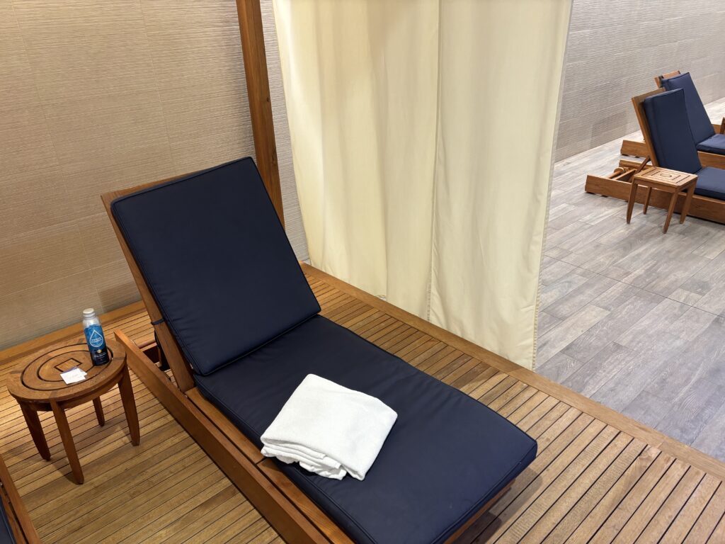 a chair with a towel on it