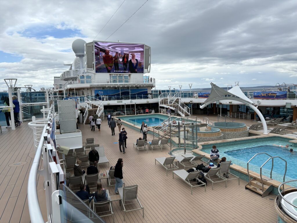 a group of people on a cruise ship