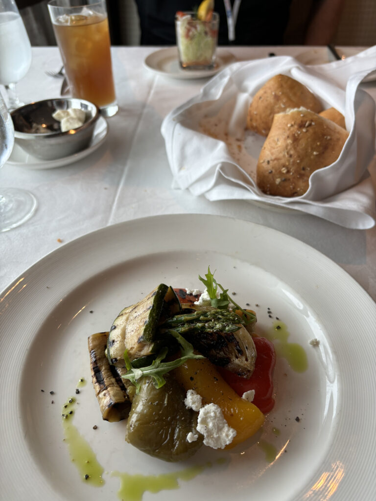 a plate of food on a table