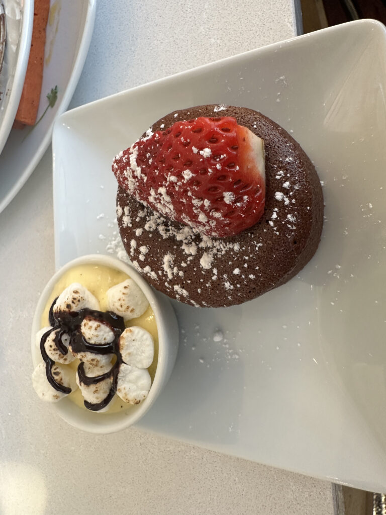 a dessert on a plate