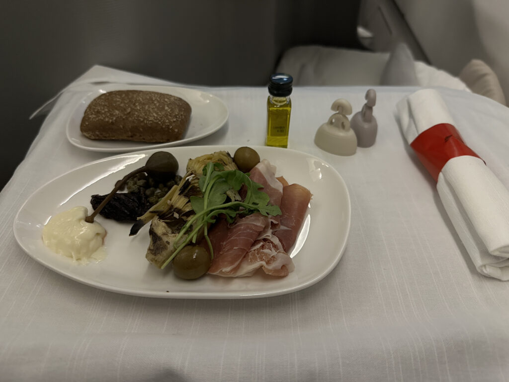 a plate of food on a table