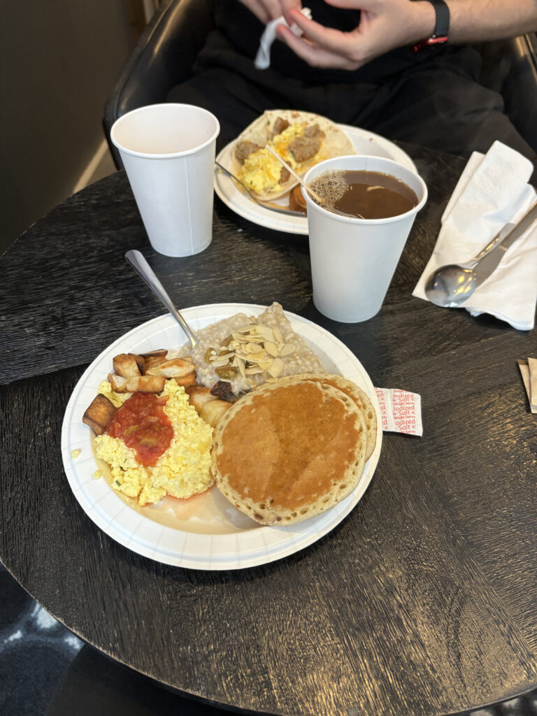 a plate of food on a table