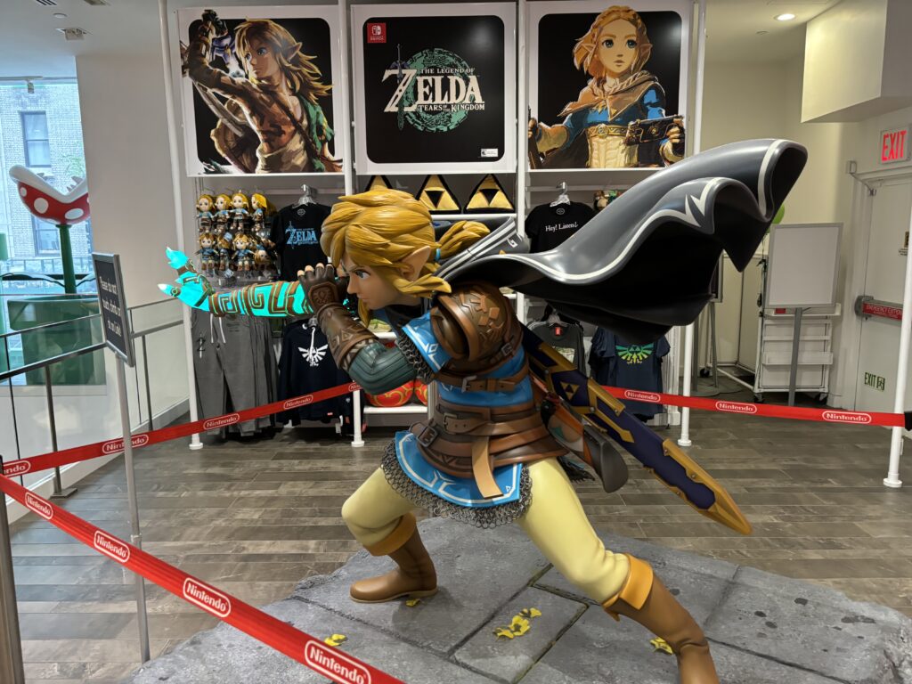 a statue of a cartoon character in a store