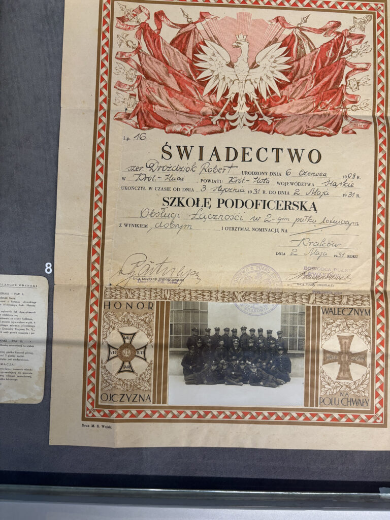 a paper with a picture of soldiers and a bird