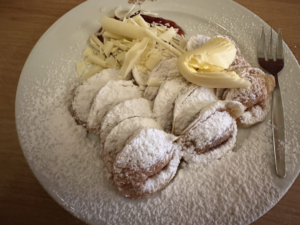 a plate of food on a table