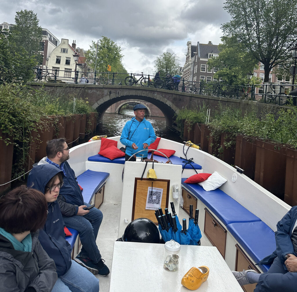 a group of people on a boat